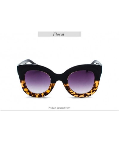 Oversized Fashion Sunglasses Gradient Oversized Outdoor - Floral - CE197HISGUL $21.83