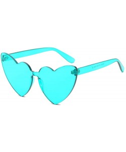 Rimless Fashion Shaped Sunglasses Designer Rimless - Lake Blue - C518MG8U4TX $11.91