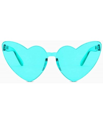 Rimless Fashion Shaped Sunglasses Designer Rimless - Lake Blue - C518MG8U4TX $11.91