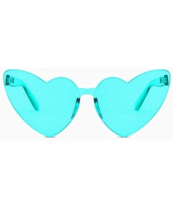 Rimless Fashion Shaped Sunglasses Designer Rimless - Lake Blue - C518MG8U4TX $11.91