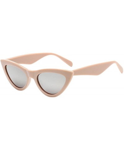 Rimless Fashion Retro Vintage Cat Eye Unisex Sunglasses Rapper Personality Glasses Eyewear - F - C6196IYYOMO $18.38
