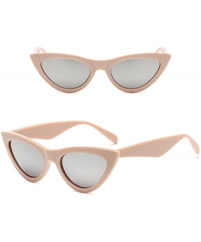 Rimless Fashion Retro Vintage Cat Eye Unisex Sunglasses Rapper Personality Glasses Eyewear - F - C6196IYYOMO $7.82