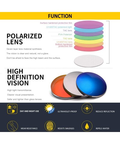 Sport Polarized Sunglasses Function Anti Glare Prescription - Yellow/Night Vision - CL18WXQCG5M $9.49