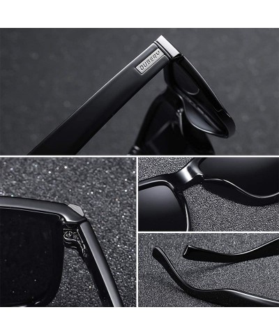 Sport Sunglasses Men Women Polarized Square Frame Tortoise Sports UV400 With Sunglasses Case For Driving Outdoor Travel - CP1...