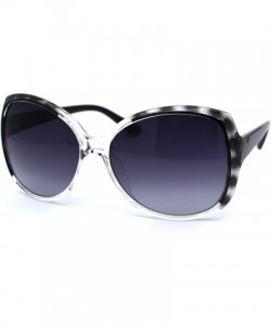 Butterfly Womens 90s Classic Butterfly Chic Sunglasses - Slate Tortoise Clear Smoke - CG196R3T83S $10.37