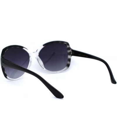 Butterfly Womens 90s Classic Butterfly Chic Sunglasses - Slate Tortoise Clear Smoke - CG196R3T83S $10.37