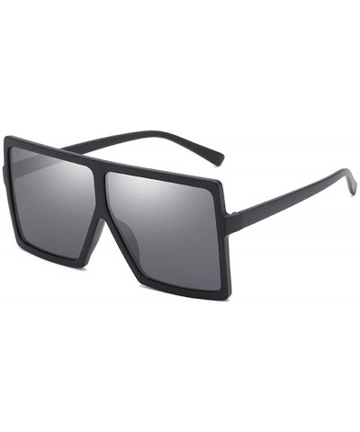 Square New retro square sexy luxury brand designer UV400 oversized unisex sunglasses - Sand Black - CJ18LN2C96M $10.57