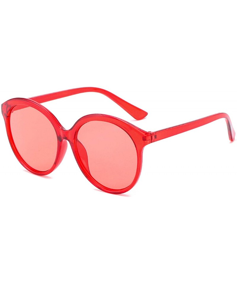 Rimless Vintage Classic Retro Sunglasses for women metal Resin UV400 Sunglasses - Red - CR18SZT0ULA $15.49