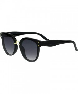 Rimless Womens Horn Rim Fashion Sunglasses Rims Behind Lens Stylish Shades UV 400 - Black (Smoke) - C218HW5T7IM $23.82