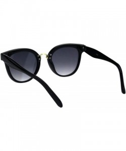 Rimless Womens Horn Rim Fashion Sunglasses Rims Behind Lens Stylish Shades UV 400 - Black (Smoke) - C218HW5T7IM $23.82