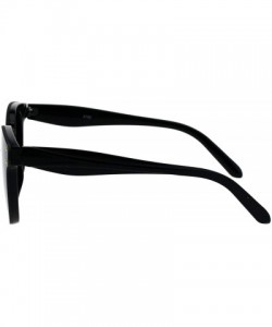 Rimless Womens Horn Rim Fashion Sunglasses Rims Behind Lens Stylish Shades UV 400 - Black (Smoke) - C218HW5T7IM $23.82