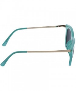 Square Women's Endless Summer Polarized Square Sunglasses - Turquoise/Gold - 49 mm 0 - CA18OI7EOH4 $29.13