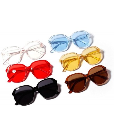 Oversized Vintage Polarized Sunglasses- REYO Square Frame Shades Sunglasses Integrated UV Glasses For Men/Women - C - CS18NUD...