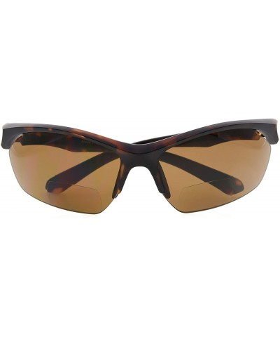 Rimless Retro Mens Womens Sports Half-Rimless Bifocal Sunglasses - Matte Tortoise - CB189AIUQEE $12.60