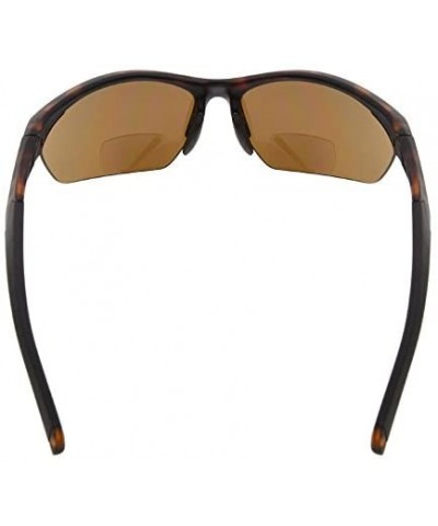 Rimless Retro Mens Womens Sports Half-Rimless Bifocal Sunglasses - Matte Tortoise - CB189AIUQEE $12.60