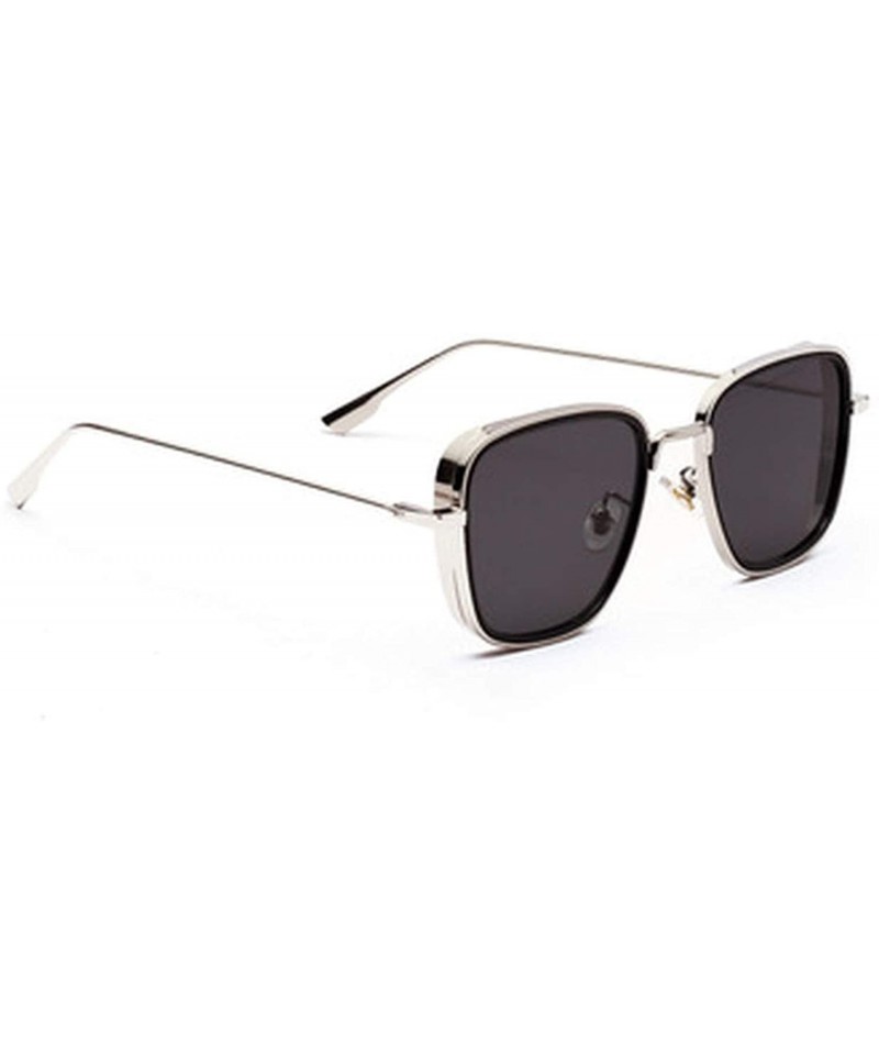 Women Retro Classic Metal Square Oversized Sunglasses Men Luxury ...
