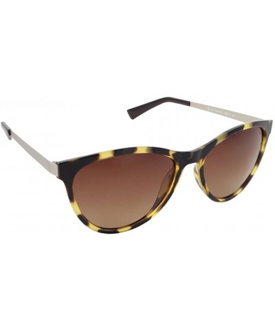 Round Women's Almandine Round Sunglasses - Yellow & Silver - 56 mm - CO17Y4SN5SM $67.29