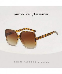 Square Mirror Blocking Square Sunglasses Glasses - Bean Flower - CT190OD6I54 $10.28