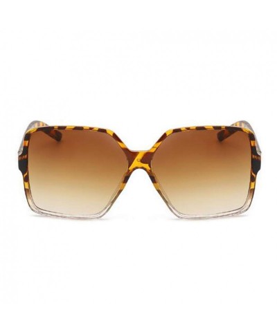 Square Mirror Blocking Square Sunglasses Glasses - Bean Flower - CT190OD6I54 $10.28