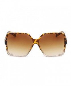 Square Mirror Blocking Square Sunglasses Glasses - Bean Flower - CT190OD6I54 $10.28