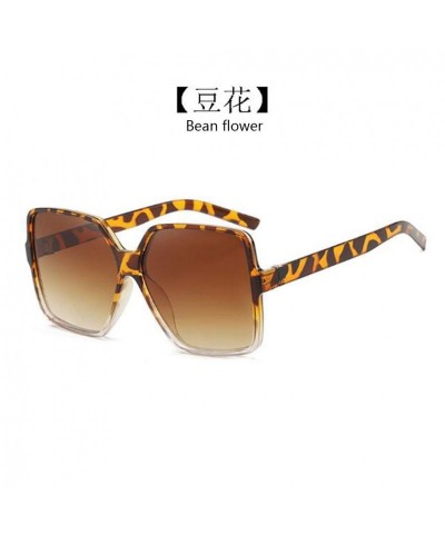 Square Mirror Blocking Square Sunglasses Glasses - Bean Flower - CT190OD6I54 $10.28