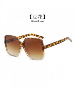 Square Mirror Blocking Square Sunglasses Glasses - Bean Flower - CT190OD6I54 $10.28