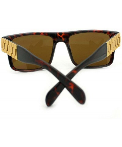 Rectangular Square Rectangular Sunglasses Luxury Watch Band Design Side - Tortoise - C911NYK6EQ9 $9.35