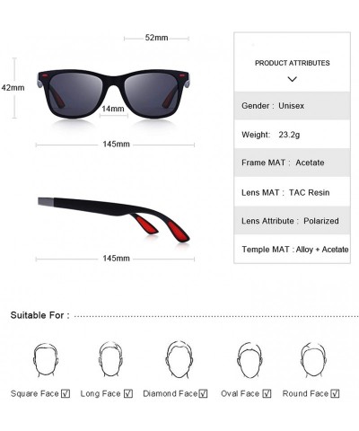 Oval DESIGN Men Women Classic Retro Rivet Polarized Sunglasses Lighter Square Frame UV Protection S8508 - C02 Gray - CN198AI8...