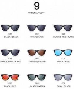Oval DESIGN Men Women Classic Retro Rivet Polarized Sunglasses Lighter Square Frame UV Protection S8508 - C02 Gray - CN198AI8...