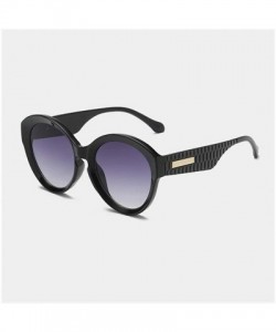Oversized Oversized Round Sunglasses for Women Gradient Lens - C3 Black Gray - CB19843YXZQ $9.21