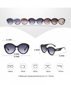 Oversized Oversized Round Sunglasses for Women Gradient Lens - C3 Black Gray - CB19843YXZQ $9.21