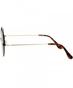 Rimless Round Circle Frame Sunglasses Womens Full Lens Rear Rim Fashion - Gold (Smoke) - CS1877K5H7M $10.66