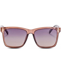 Square Polarized Sunglasses Men's Sunglasses- Women's Tide Large Square Glasses - D - CX18S5C8TQH $44.37