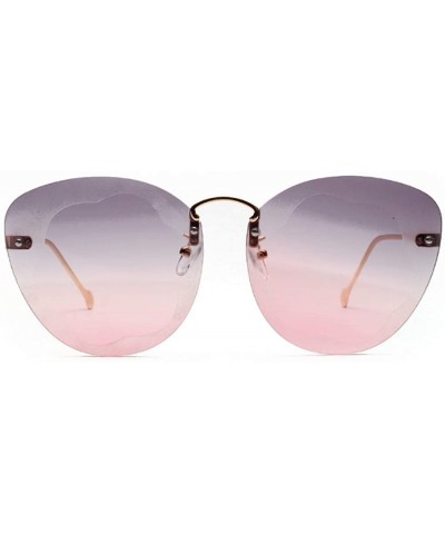 Rectangular Unisex Metal Frames Oversized Classic Sunglasses Plastic lens UV400 - Gray Pink - C518NC4TOTY $13.33