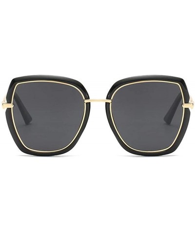 Square Polarized Sunglasses Temperament Vintage Photography - Black - C0199OL0T0A $18.56