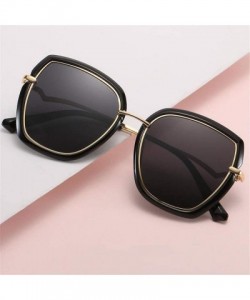 Square Polarized Sunglasses Temperament Vintage Photography - Black - C0199OL0T0A $18.56