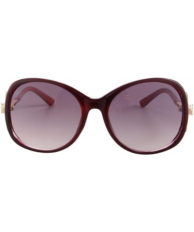 Oval Women's Sunglasses UV400 Protection Fashion Sunglasses Oversized Summer Eyewear-9039 - Red - C9189T4477R $12.31