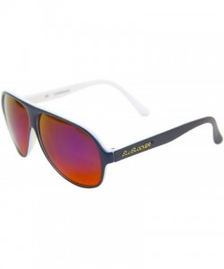 Aviator Navy Blue Matte Outside/White Inside With Blue Mirror Aviator - 2690K - CX11Z20RAJ3 $66.66