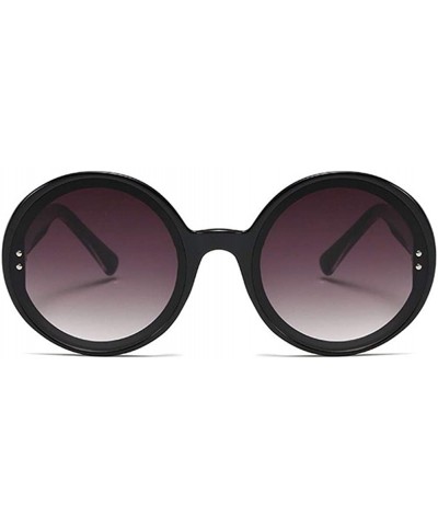 Oversized Oversized Round Frame Sunglasses for Women and Men UV400 - C2 Leopard Brown - CF198CALED8 $29.00