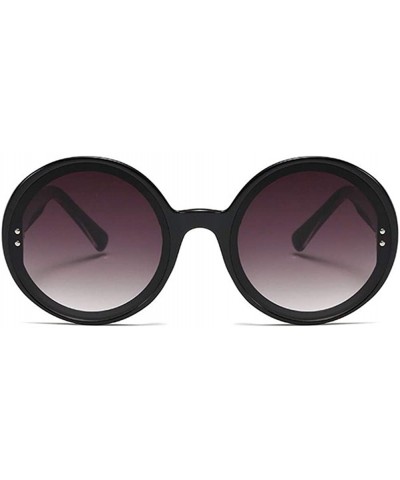 Oversized Oversized Round Frame Sunglasses for Women and Men UV400 - C2 Leopard Brown - CF198CALED8 $29.00