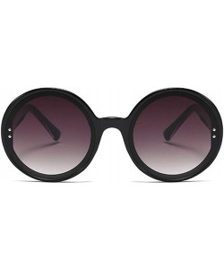 Oversized Oversized Round Frame Sunglasses for Women and Men UV400 - C2 Leopard Brown - CF198CALED8 $15.04