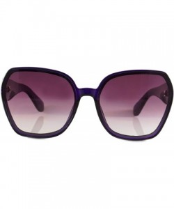 Oversized Oversize Retro Street Style Thick Frame Unique Hexagon Sunglasses A257 - Purple Purple - CH18O5E6RN7 $9.81