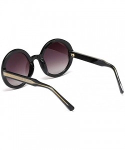 Oversized Oversized Round Frame Sunglasses for Women and Men UV400 - C2 Leopard Brown - CF198CALED8 $29.00