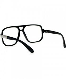 Square Unisex Clear Lens Glasses Oversized Fashion Square Frame Eyeglasses - Black - CH188UCNRYS $11.95