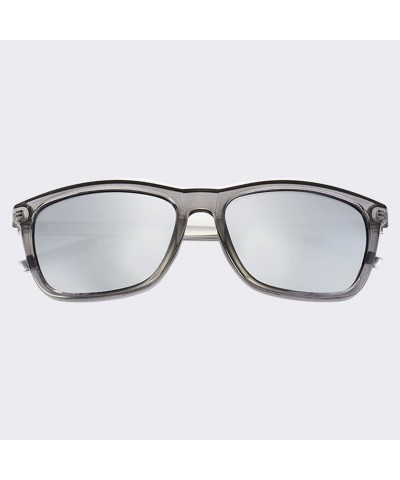 Rectangular Polarized Sunglasses Women Men Retro Stylish Sun Glasses UV400 - Grey - C818D86LUKG $10.36