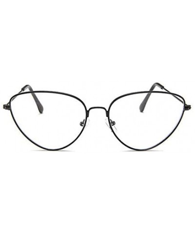 Oversized Fashion Nearsighted Cat Eye - 1.50 Myopia Glasses Womens Black Frame Cateye Style Distance Spectacles - Black - CF1...