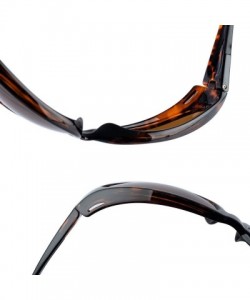 Oversized Sunglasses for Men & Women - Polarized glass lens - Color Mirrored Scratch Proof - Tortoise/Blue Mirrored - CU1967U...