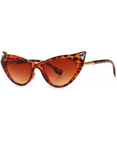 Butterfly Leopard Crystal Sunglasses sunglasses Oversize - Leopard - CX18SXT4M0M $22.06