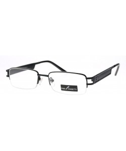 Rectangular Pablo Zanetti Reading Glasses Unisex Half Rim Rectangular 53-18-140-30 - Black - CW11VLHIL4F $9.67