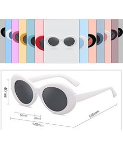 Oval Bold Retro Oval Mod Thick Frame Sunglasses-Round Lens Clout Goggles Eyewear Supreme Glasses Cool Sunglasses - CU1809TZ5T...